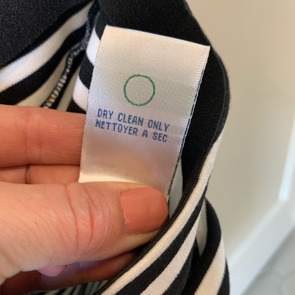 Black and white striped bandage style skirt. - Picture 6 of 6